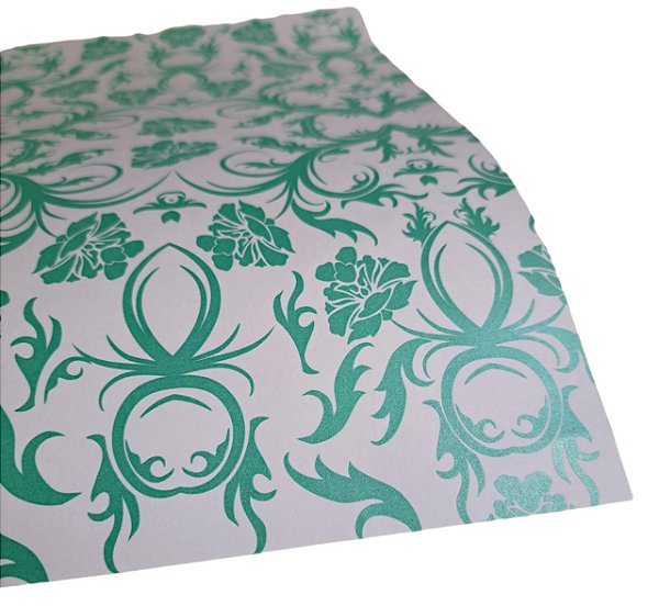 Folha Scrapbook Metalizada Arabesco Tifany PDAR Metallik