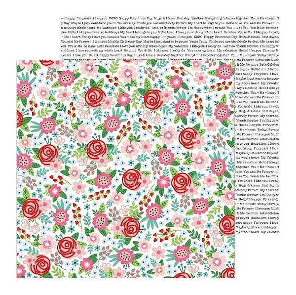 Folha Scrapbook Pebles Loves Me - Bouquet of Love 733956 Toke e Crie 21664