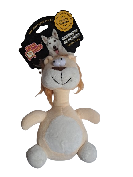 Brinquedo Mordedor Pelúcia Sonoro Para Cachorro Bom Amigo Leão BW15001