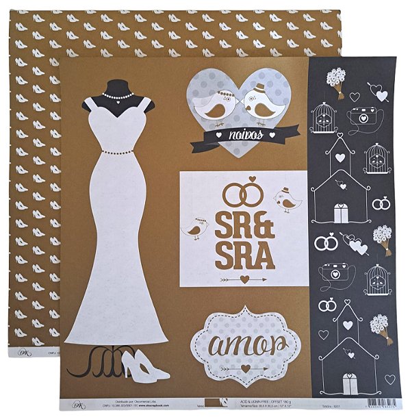 Folha Scrapbook Sr&Sra 8201 OK Scrapbook