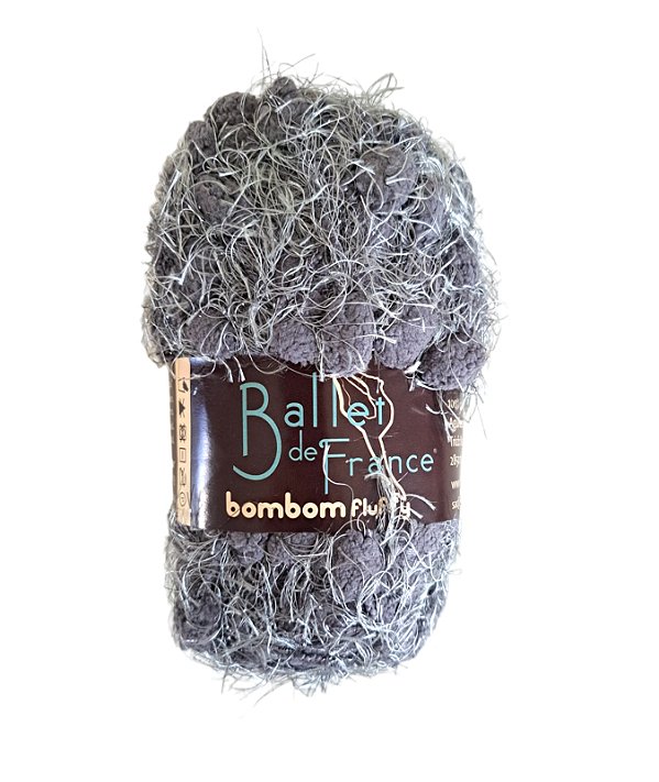 Novelo de Lã - Fio Bombom Fluffy Ballet de France Cinza 0050