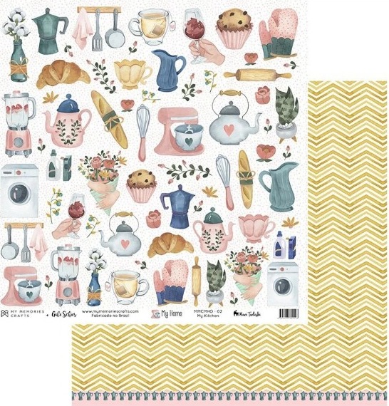 Folha Scrapbook My Memories My Home MMCMHO 02 My Kitchen