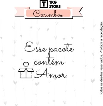 Carimbo Frase Esse Pacote Contém Amor 2006