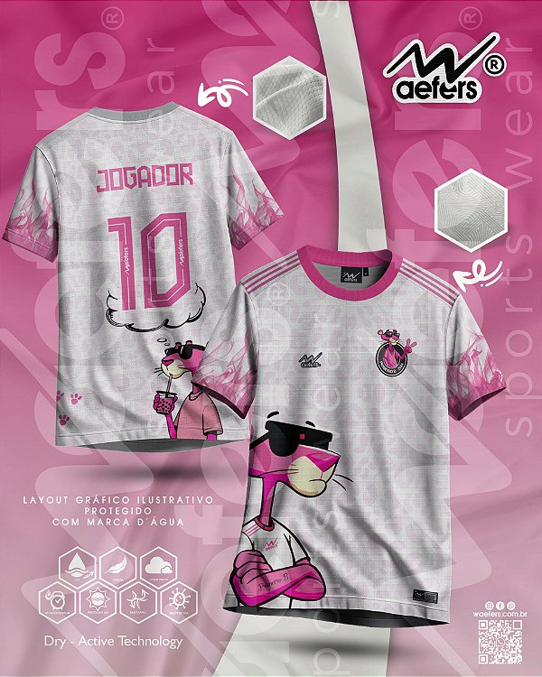 Camisa Pantera Cor de Rosa