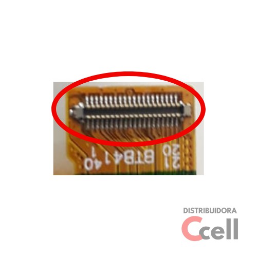 Conector FPC da Tela Samsung A03 Core A032 40 Pinos