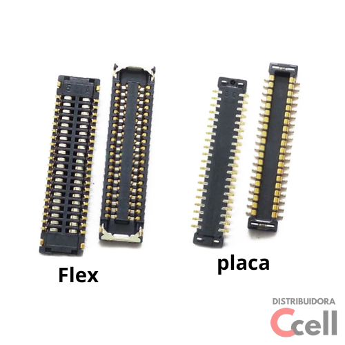 Conector FPC Placa e Flex Samsung J510 J5 Metal J710 J7 Metal / J6 J600  J8 J810/ J5 PRO J530 J7 PRO J730