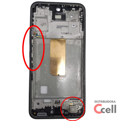 Carcaça Frame Lateral c/ Botões / Flex e vibracall Samsung A54 A546 (Original Retirado com Pequenos arranhões)