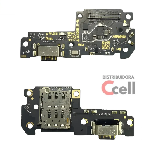 Placa de carga dock e Entrada de Chip Xiaomi Poco X5 PRO 5G / Note 12 PRO 5G Carga rápida