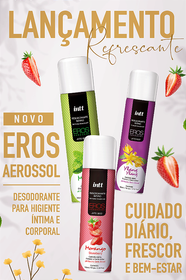 DESODORANTE ÍNTIMO JATO SECO EROS FRESCOR E BEM-ESTAR 166ML/90GR INTT