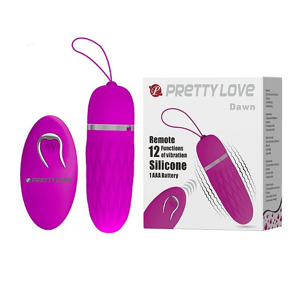 BULLET DE CONTROLE REMOTO SEM FIO COM 12 VIBRAÇÕES DAWN PRETTY LOVE