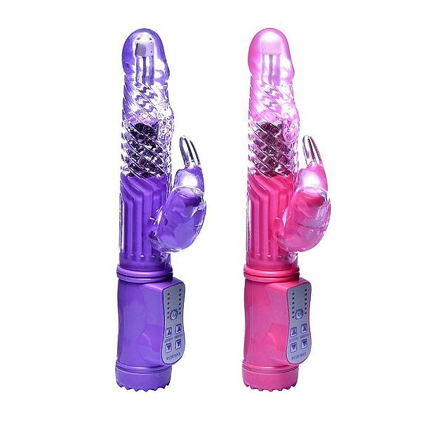 VIBRADOR ROTATIVO COM 8 FUNÇÕES DE ROTAÇÃO E 36 VIBRAÇÕES JACK RABBIT