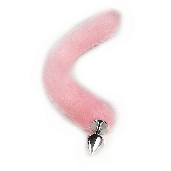 PLUG ANAL PEQUENO COM CAUDA DE RAPOSA ROSA CLARO SI