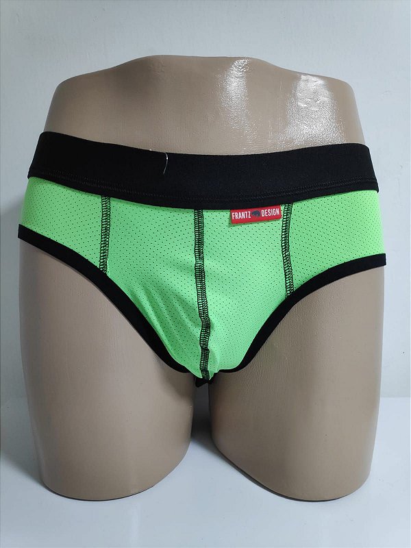 CUECA JOCK STRAPY VERDE NEON FRANTZ DESIGN