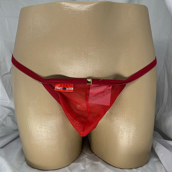 CUECA FIO TULE VERMELHO FRANTZ