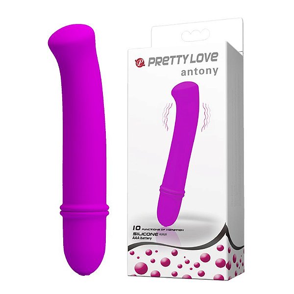 MINI VIBRADOR CURVADO COM 10 MODOS DE VIBRAÇÃO ANTONY PRETTY LOVE