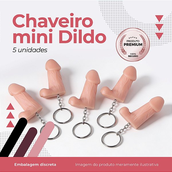 KIT 5 COM UNIDADES DE CHAVEIROS MINI PÊNIS ADÃO E EVA