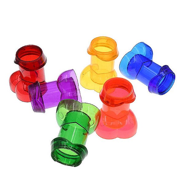 KIT COM 6 COPOS DE SHOT FORMATO DE PÊNIS SI