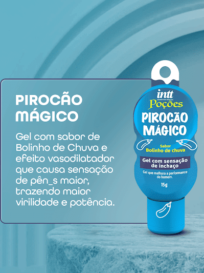 GEL COM SENSAÇÃO DE INCHAÇO PIROCÃO MÁGICO 15G POÇÕES INTT