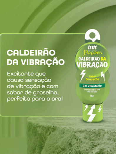 GEL VIBRATÓRIO CALDEIRÃO DA VIBRAÇÃO 15G POÇÕES INTT