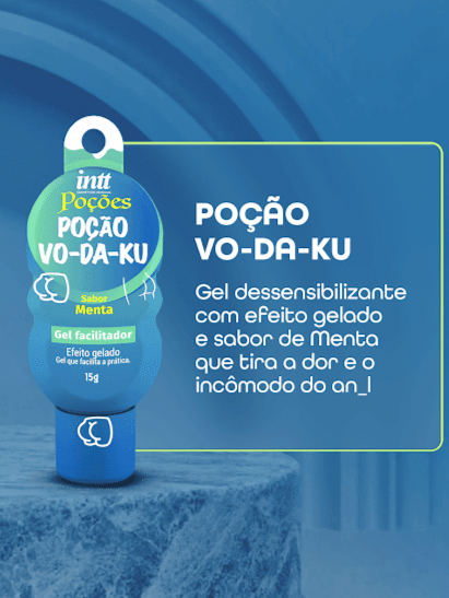 GEL FACILITADOR EFEITO GELADO POÇÃO VO-DA-KU 15G POÇÕES INTT