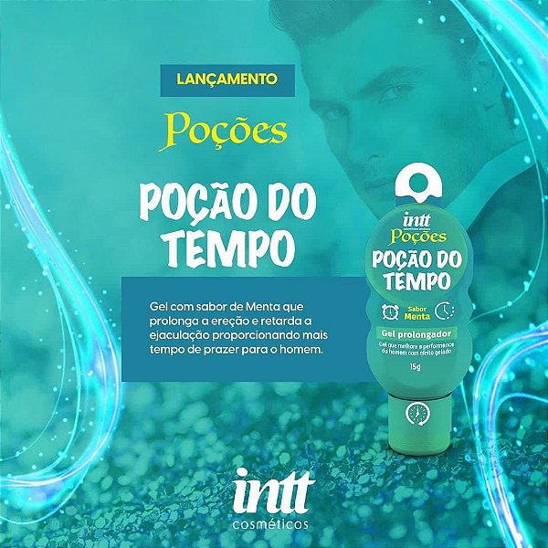 GEL PROLONGADOR MASCULINO POÇÃO DO TEMPO 15G LINHA POÇÕES INTT