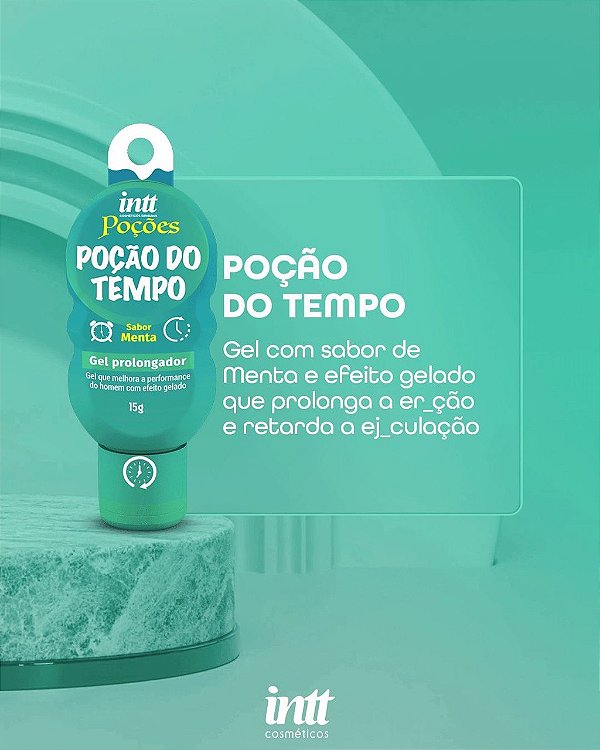 GEL PROLONGADOR MASCULINO POÇÃO DO TEMPO 15G LINHA POÇÕES INTT