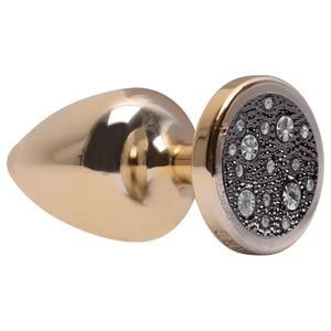 PLUG ANAL LESS DOURADO GRANDE CRAVEJADO HARD