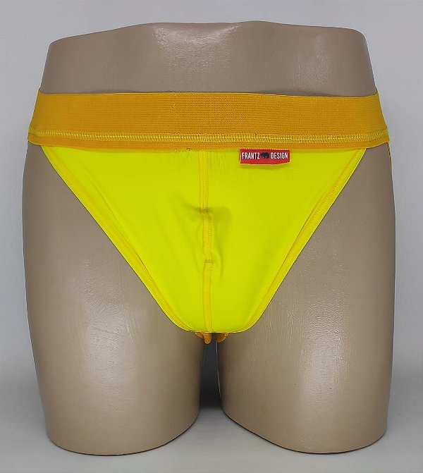 CUECA JOCK STRAPY AMARELO COM AMARELO FRANTZ DESIGN