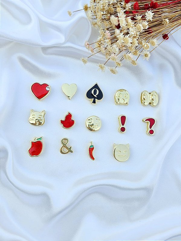 EMOJIS METAL PARA CALCINHA PERSONALIZAVEL