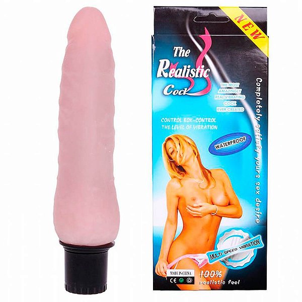 PÊNIS EM CYBERSKIN COM VIBRO 16X3 CM THE REALISTIC COCK BAILE