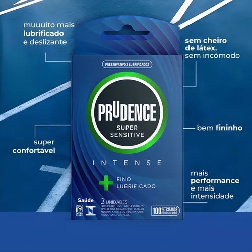 PRESERVATIVO SUPER SENSITIVE INTENSE COM 3 UNIDADES PRUDENCE