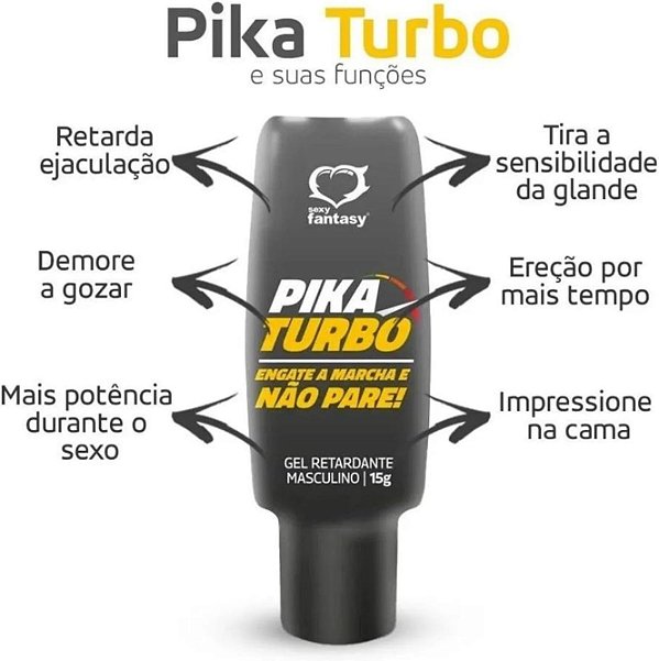 GEL RETARDANTE MASCULINO PIKA TURBO 15G SEXY FANTASY