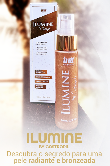 ILUMINADOR CORPORAL COM AROMA DE BAUNILHA ILUMINE 60ML INTT