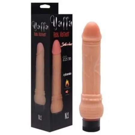 PÊNIS CYBERSKIN COM VIBRAÇÃO 22 X 4 CM REAL VIBRADOR YAFFA N.1