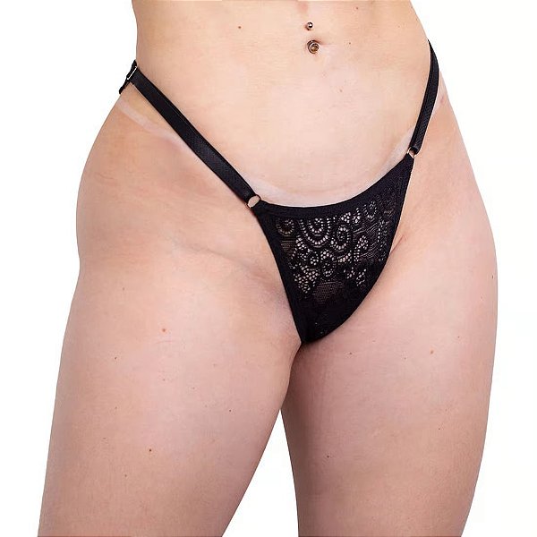 CALCINHA FIO RENDADA COM AJUSTE LATERAL HOT