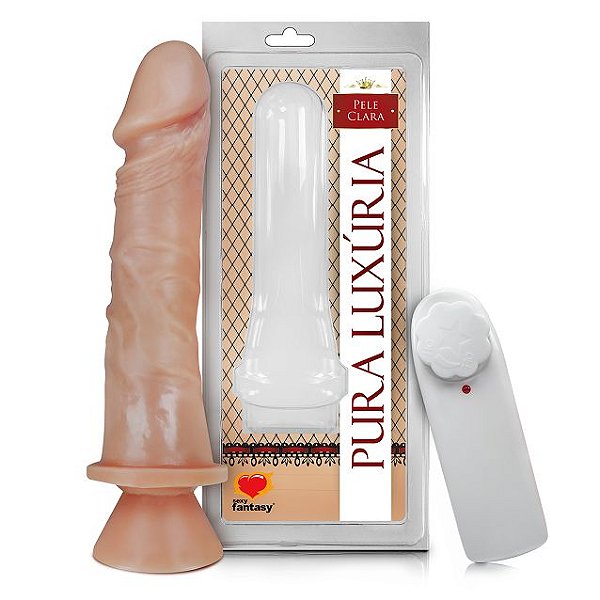 PÊNIS COM VENTOSA E VIBRO 18CM X 4,4CM SEXY FANTASY