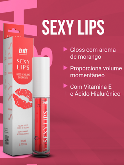 GLOSS DE VOLUME COM ÁCIDO HIALURÔNICO SEXY LIPS 3,5ML INTT