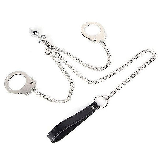 ALGEMA COM PLUG ANAL EM AÇO COM GUIA