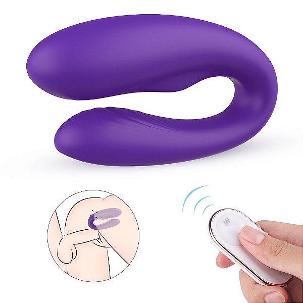 VIBRADOR DE CASAL LUXO COM CONTROLE REMOTO RECARREGAVEL VIVIANA S-HANDE