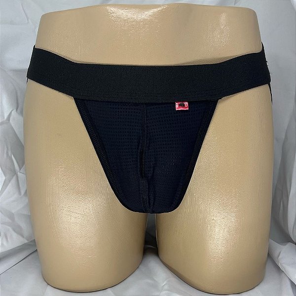 CUECA JOCK TECIDO TRANSPIRAVEL PRETO FRANTZ