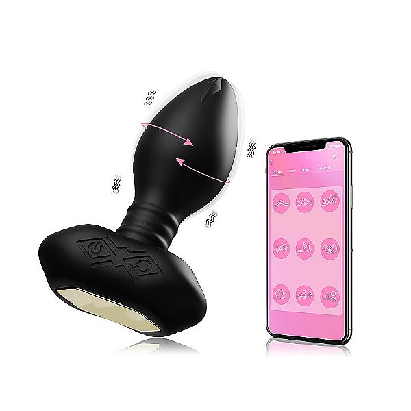 PLUG ANAL COM VIBRO E ROTAÇÃO POR APLICATIVO }À LONGA DISTÂNCIA SI