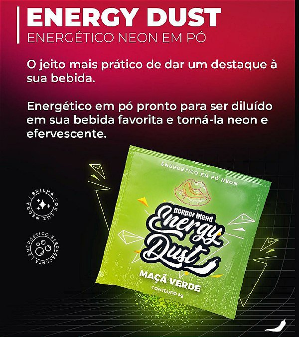 ENERGÉTICO EM PÓ 5G ENERGY DUST LINHA NEON VIBES