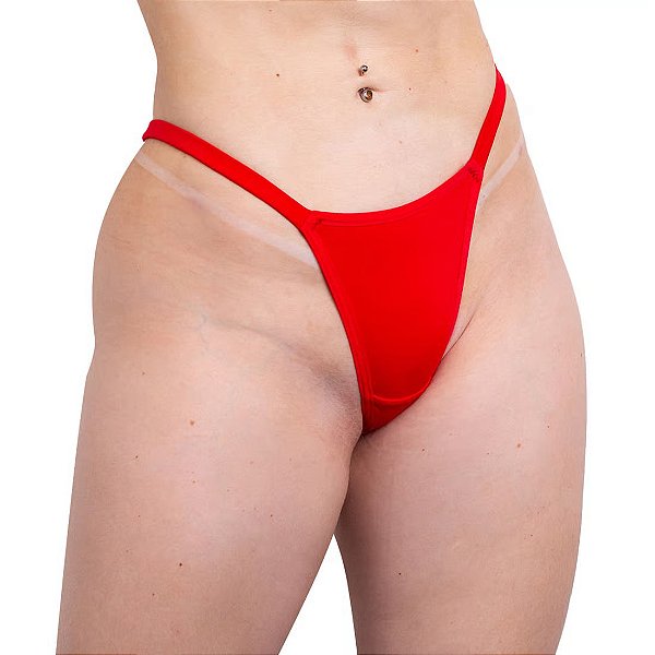 CALCINHA FIO DUPLO VERMELHA COM LATERAL EMBUTIDA HOT