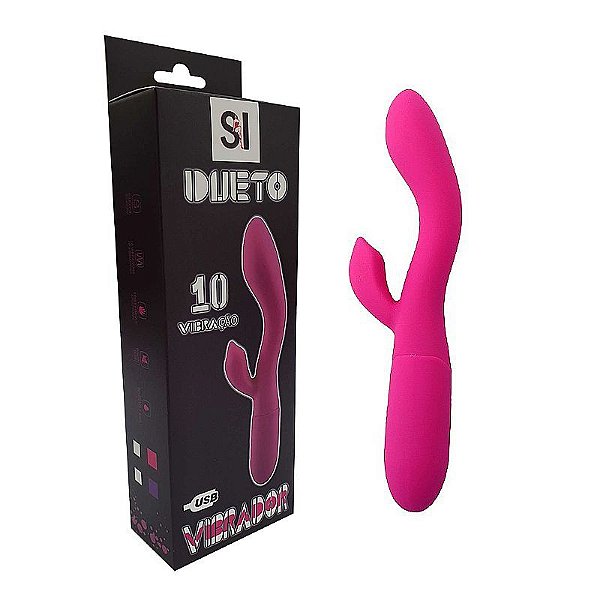 VIBRADOR DE PONTO G E CLITÓRIS RECARREGÁVEL DUETO SI