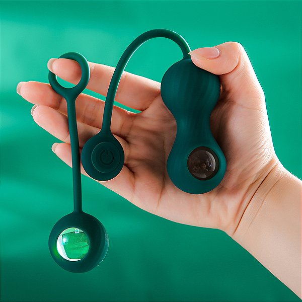 VIBRADOR CRYSTAL DUO SMART KEGEL COM PESOS E APP CONTROL MAGIC MOTION