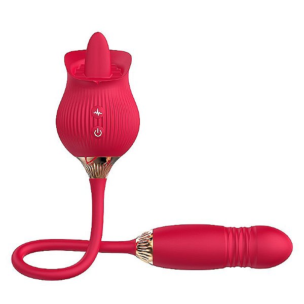 ROSA ESTIMULADORA DE CLITÓRIS E PONTO G LINGUA 2