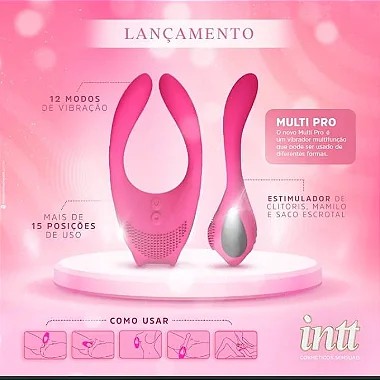 VIBRADOR MULTI PRO ROSA INTT