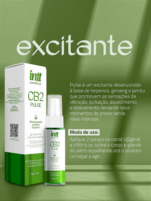 GEL EXCITANTE PULSA, VIBRA E ESQUENTA CB2 PULSE 15GR INTT