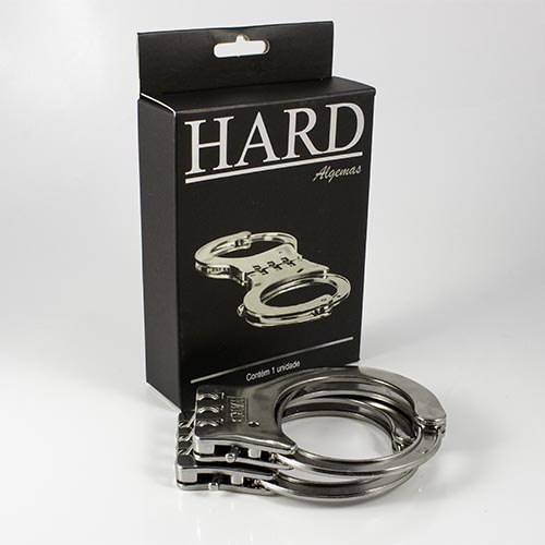 ALGEMAS DE METAL DE DOBRADIÇA CROMADA COM PAR DE CHAVES HARD