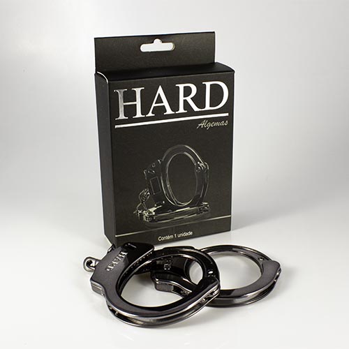 ALGEMAS DE METAL FORTE PRETA COM CHAVES HARD